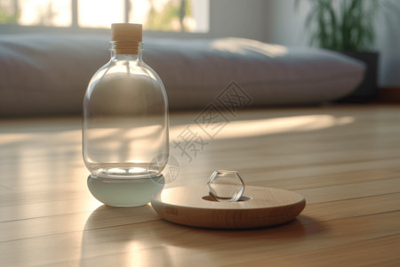 玻璃水瓶透明智能水瓶设计图片