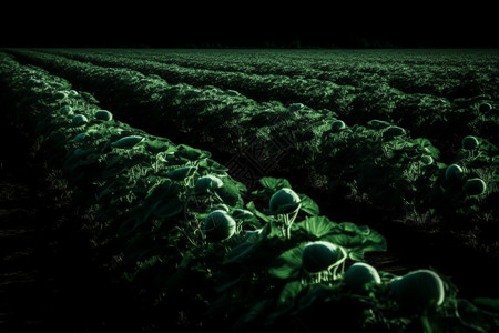 高清绿色田野田里的西瓜设计图片