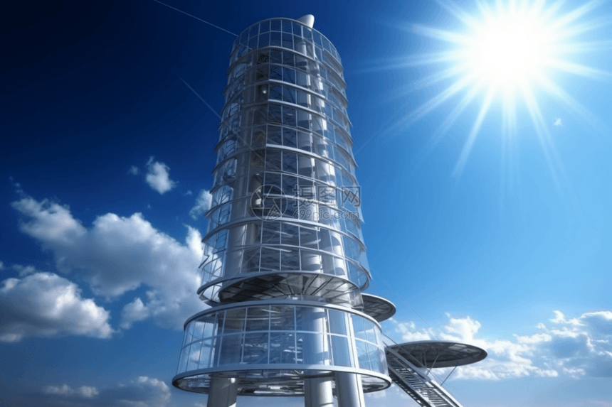 现代化的太阳能塔图片