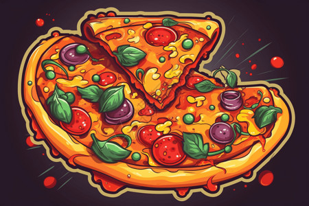 一个美味的披萨背景图片