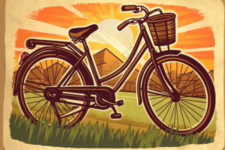 自行车贴纸背景图片