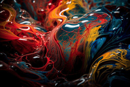 液体抽象色彩背景图片