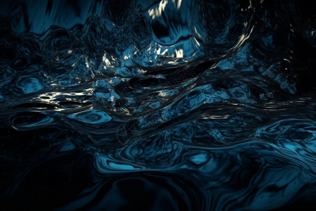 深蓝色的液体背景图片