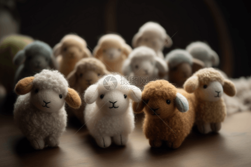 羊毛毡小动物玩具图片