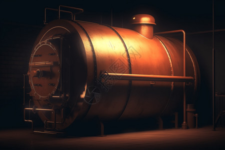 高温火焰现代化工厂熔炉设计图片
