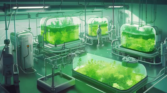 实验室培养自动藻类培养插图插画