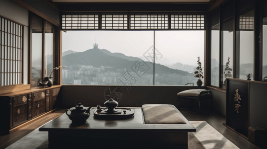 新中式家居客厅图片背景图片