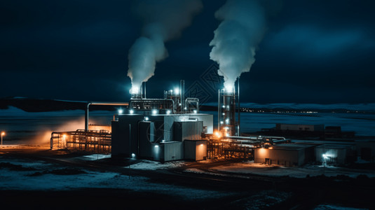 能源工业工厂场景设计图片