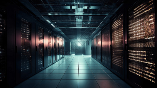 电梯机房数据终端服务器机房场景设计图片