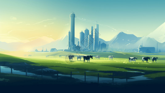 新能源农场概念插图图片