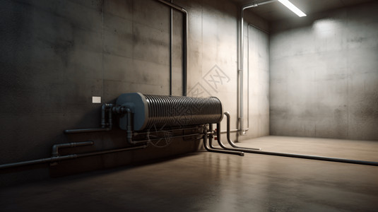 工厂地下地热热泵背景图片