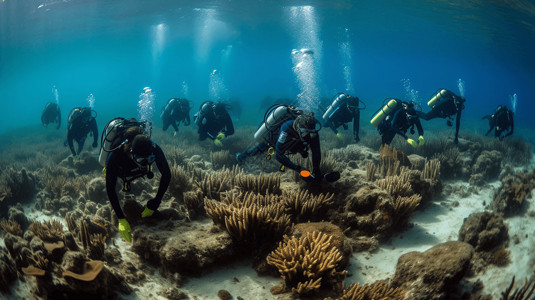 保护生物水下珊瑚恢复背景