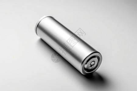 银色圆柱电池背景图片