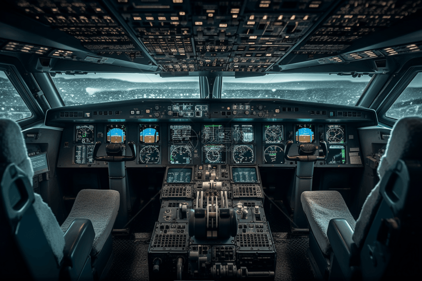 飞机驾机舱控制面板图图片