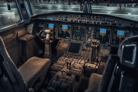 飞机驾机舱控制面板图图片