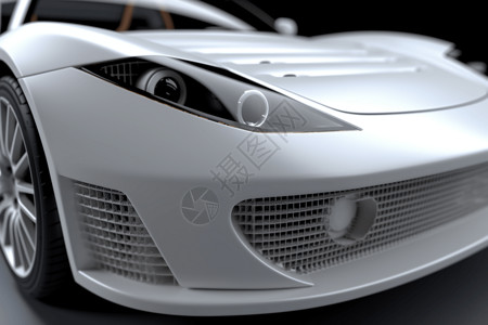 跑车电动发动机3D概念图图片