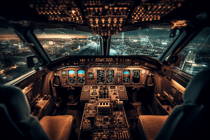 飞机驾驶舱的视觉图片图片