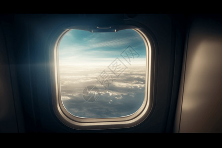 飞机内部窗口视图高清图片