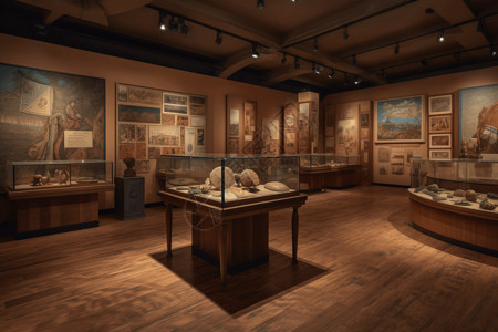 历史博物馆的内部画廊空间图片