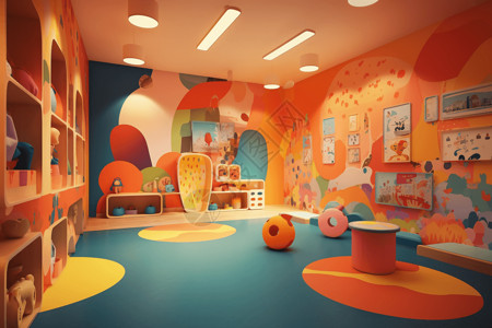 儿童活动室背景图片
