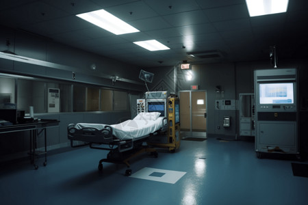 空旷的急诊室背景图片