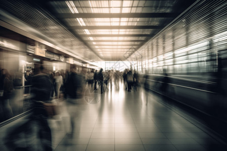 LED背景动图机场出行的旅客动态图设计图片