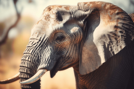 大草原上的大象背景图片