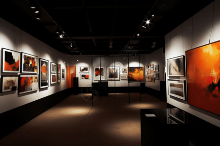 现代艺术展览馆内部概念图设计图片