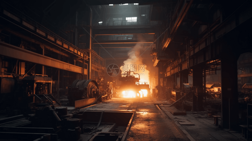 金属加工厂的内部场景图片