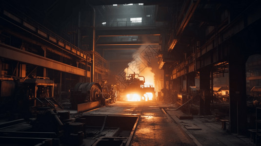 铁水金属加工厂的内部场景设计图片