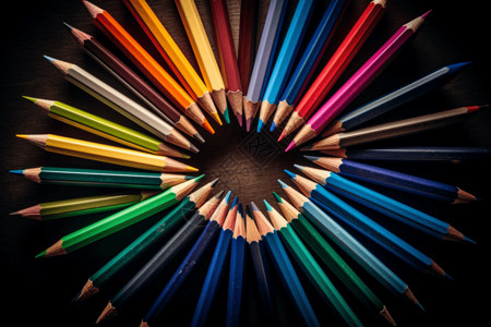彩色铅笔图背景图片