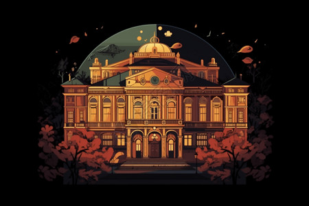 歌剧院平面图背景图片