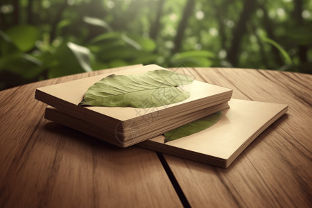 蒂朱卡森林自然背景的抽认卡概念图设计图片