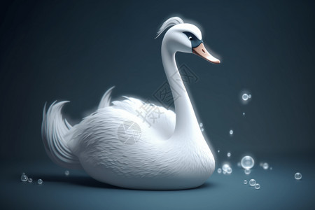 水中的天鹅美丽的优雅天鹅设计图片