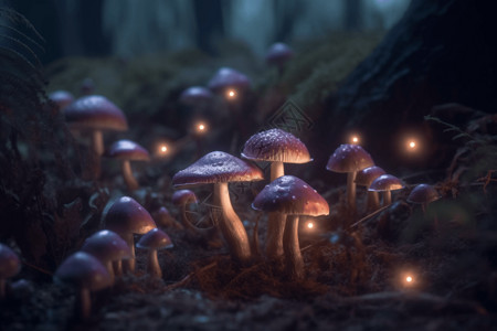 不可食用的蘑菇高清图片