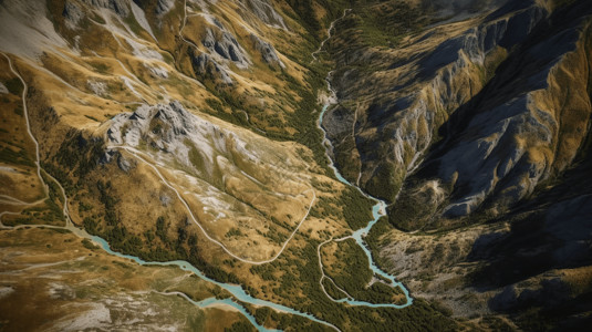 深河谷导航的的卫星地图概念图设计图片