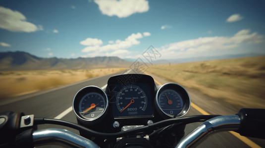 沙漠摩托车摩托车仪表盘特写设计图片