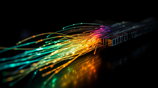 高速光纤互联网连接背景图片