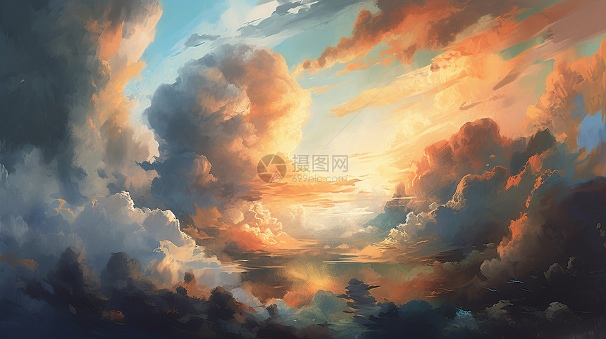 美丽梦幻的云层图片