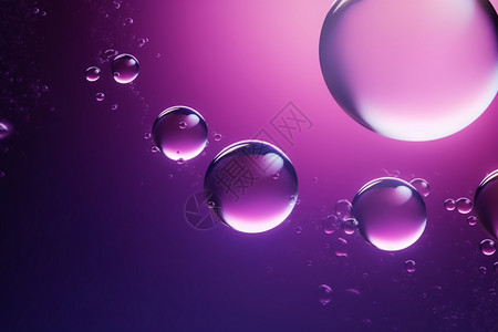 抽象紫色透明气泡创意背景背景图片