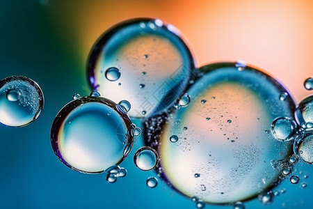 抽象透明气泡水珠创意背景背景图片