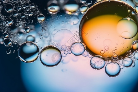 抽象透明气泡水珠背景背景图片