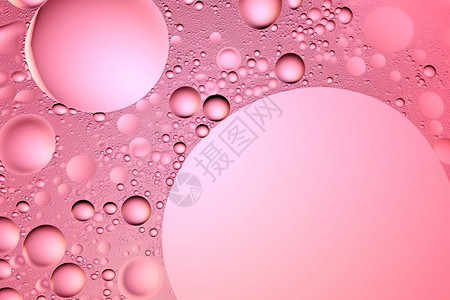 粉色油泡水抽象壁纸背景图片