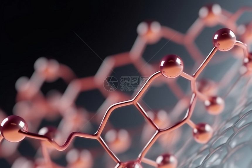 分子结构三维渲染图片