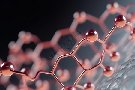分子结构三维渲染背景图片