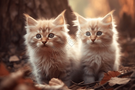 可爱的两只小猫图片