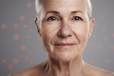 皮肤老化后的女性皮肤图片
