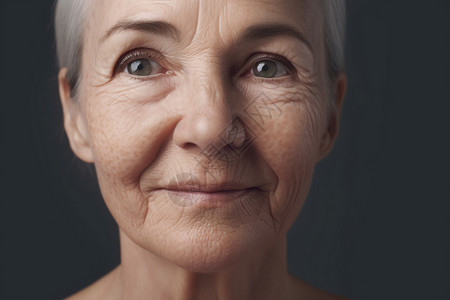 皮肤老化迹象的女性图片