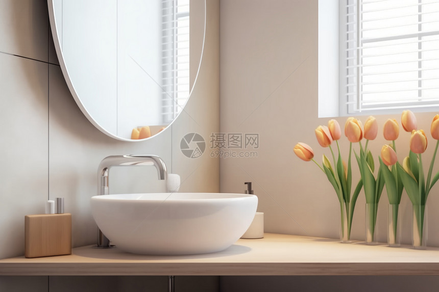 现代家居浴室空间特写图图片