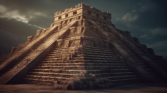 玛雅金字塔玛雅建筑高清图片